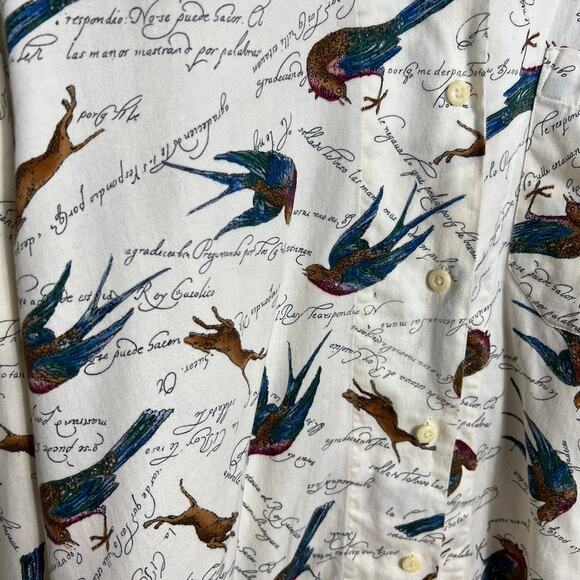 Vintage Dockers 90s Gorpcore Pheasant Hunting Dog Long Sleeve Shirt Women Medium - Picture 3 of 8